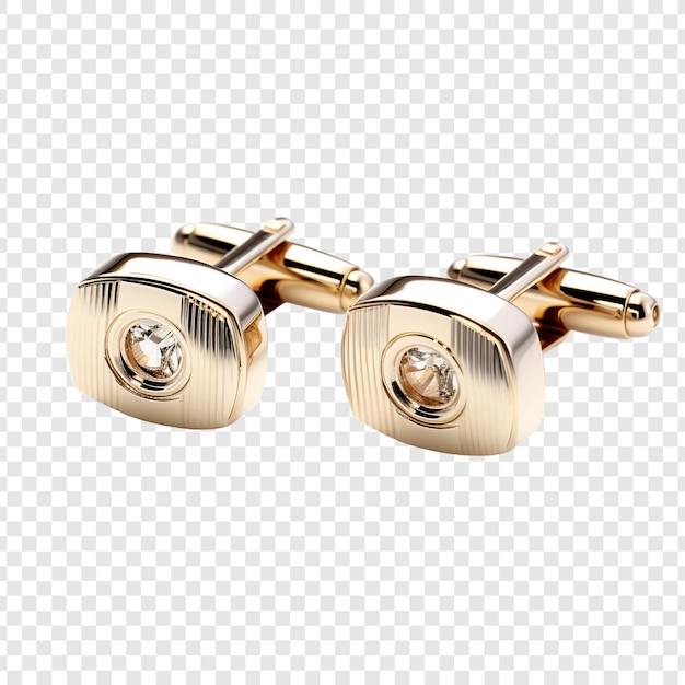 Cufflinks jewellery isolated on transparent background