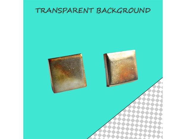 PSD cufflinks jewellery isolated on transparent background