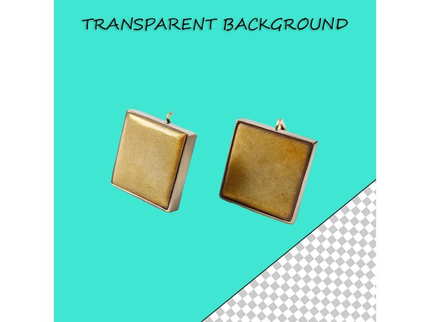 PSD cufflinks jewellery isolated on transparent background