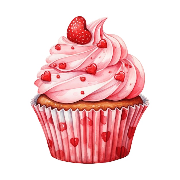 PSD delizia culinaria cupcake di san valentino un regalo festivo per addolcire la vostra celebrazione d'amore