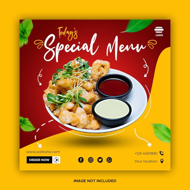 Culinary food banner social media templates post