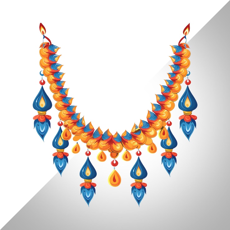 PSD cultural festive decorations isolated on transparent backgroundpsd