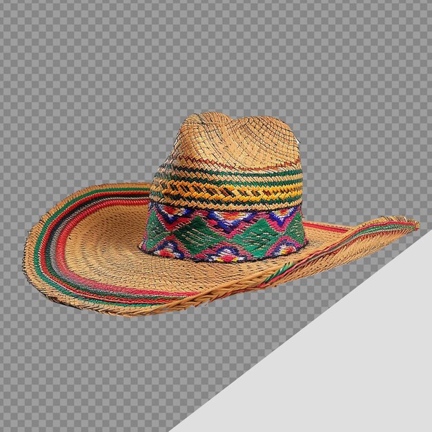 PSD 文化的なアイコン メキシコの帽子 png 透明な背景に隔離されています