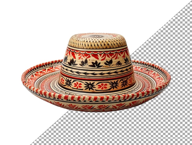 PSD cultural icon mexican hat with transparent background