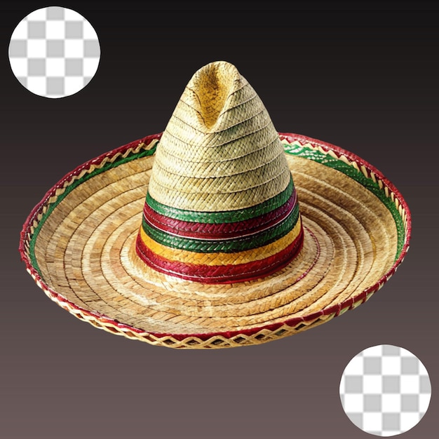 PSD cultural icon mexican hat with transparent background