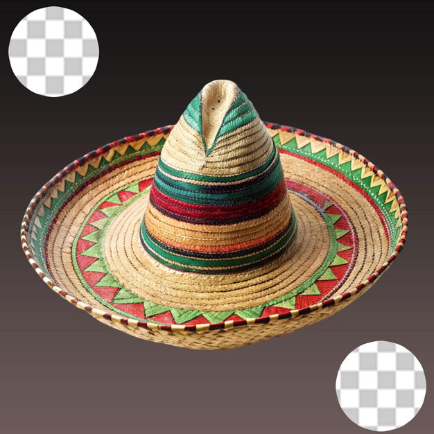 PSD cultural icon mexican hat with transparent background