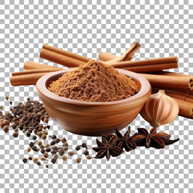 PSD cumin powder on transparent background