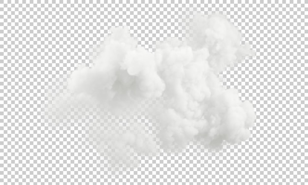 Cumulus air clouds shapes cut out specials effect 3d rendering psd