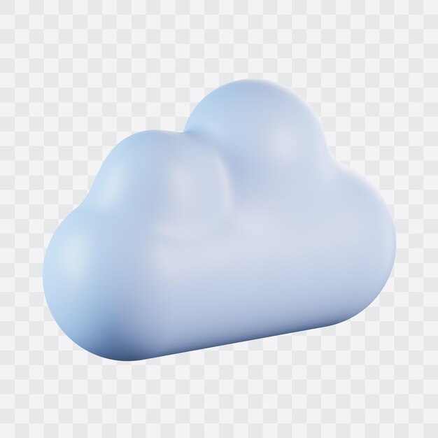 PSD cumulus cloud 3d icon