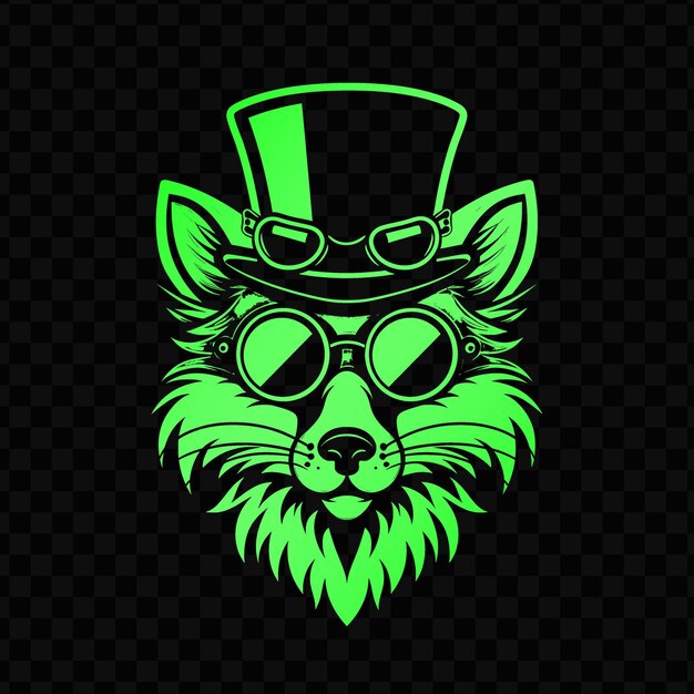 Cunning fox animal mascot logo with top hat and monocle desi psd vector tshirt tattoo ink art