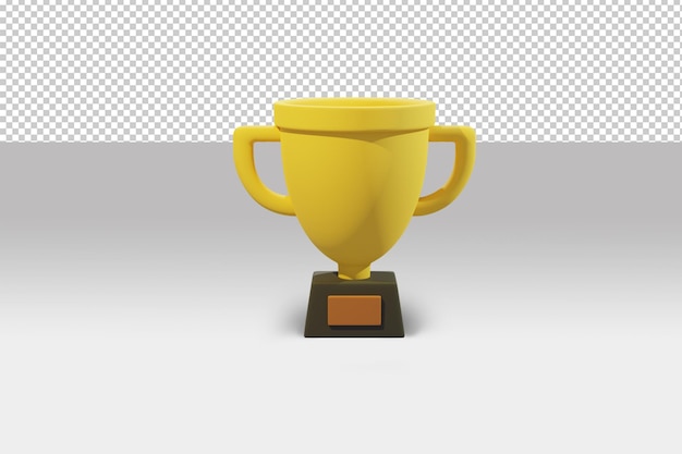 PSD cup 3d rendering cycle with top view and transparent background