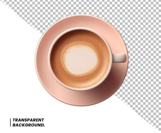 PSD cup a cappuccino coffee transparent background