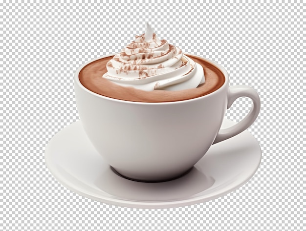 PSD cup of cocoa isolated on transparent background png psd