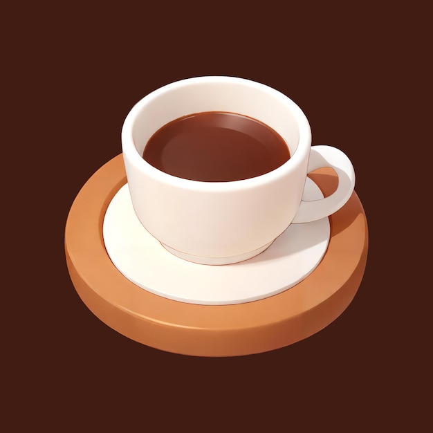 PSD cup of coffee icon illustration