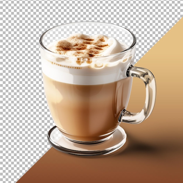 PSD cup of coffee with creamy milk