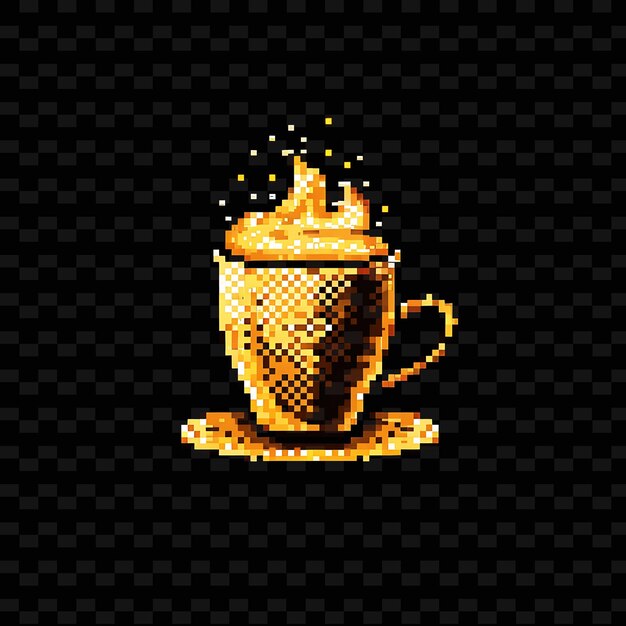 PSD a cup of coffee with a flame on the top