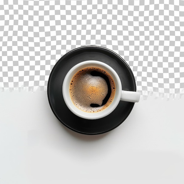PSD a cup of coffee with the lid open on a white background