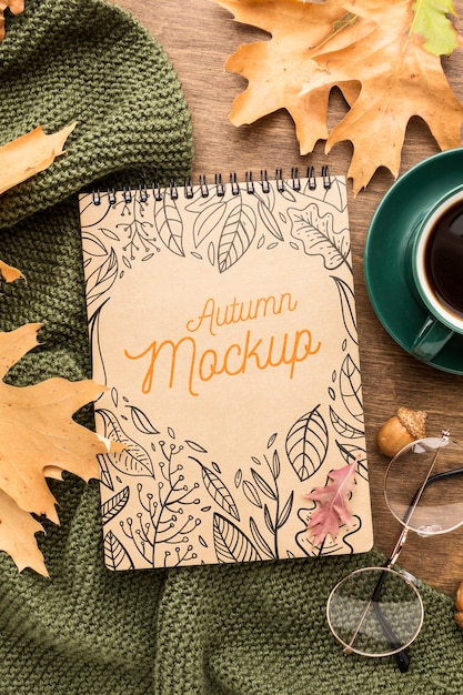 cup of coffee with notebook