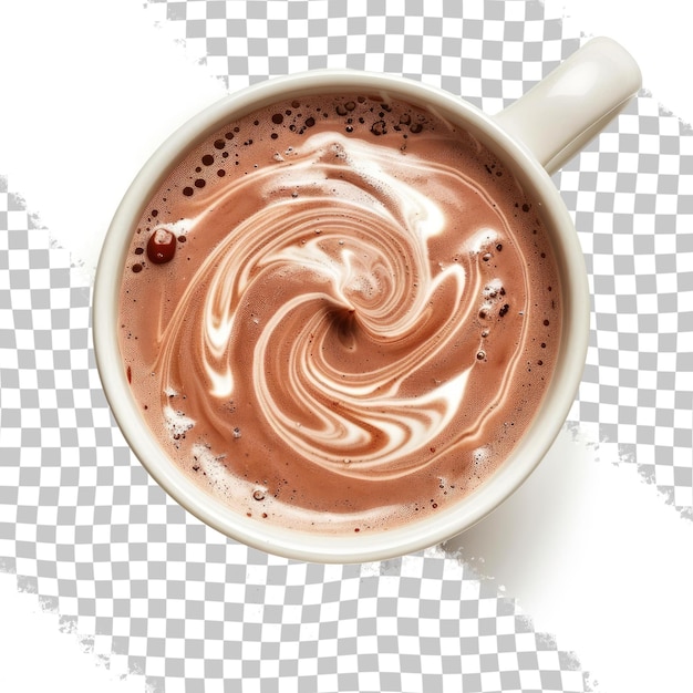 PSD a cup of coffee with a swirl on it and the words coffee in the middle
