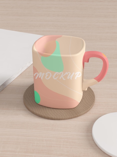 Design mockup in vetro tazza