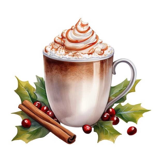 Cup of hot chocolate ai generated image