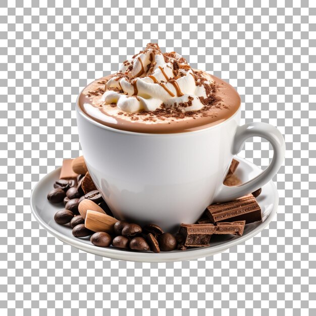 A cup of hot chocolate with a hot chocolate on it