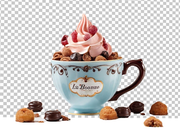 PSD a cup la bonne conferee on white background