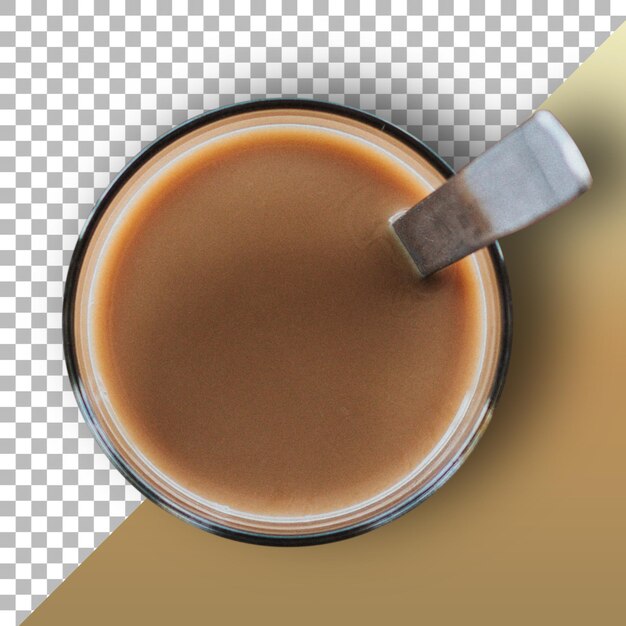 A Cup of latte isolated on transparent background