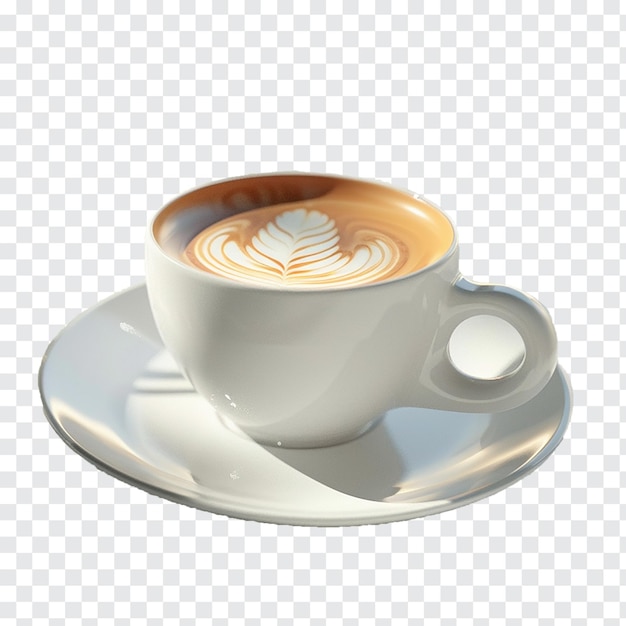 PSD cup of milk coffee isolated on transparent background