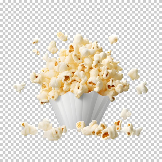 PSD a cup of popcorn isolated on transparent background