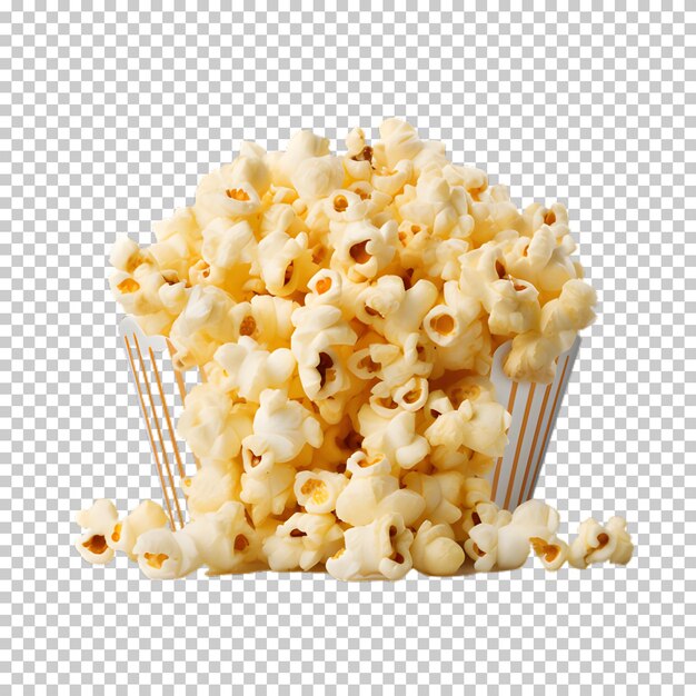 PSD a cup of popcorn isolated on transparent background