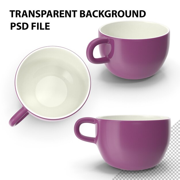 PSD cup purple png