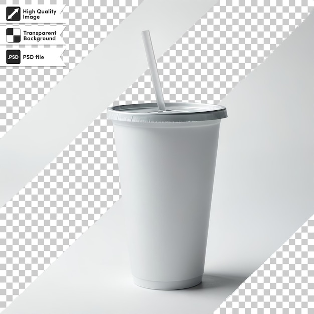 PSD a cup of starbucks coffee with a straw in it