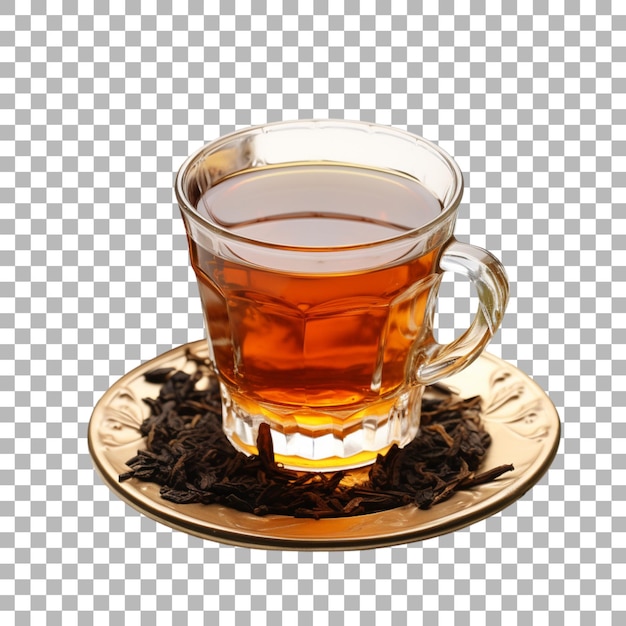 PSD a cup of tea on transparent background