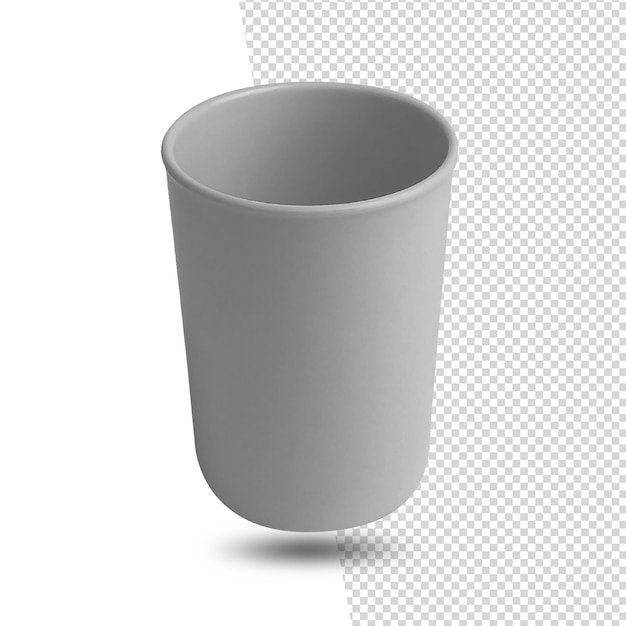 Cup with editable color on transparent