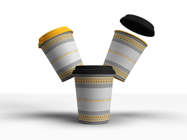 a cup with a lid that says  coffee  on it