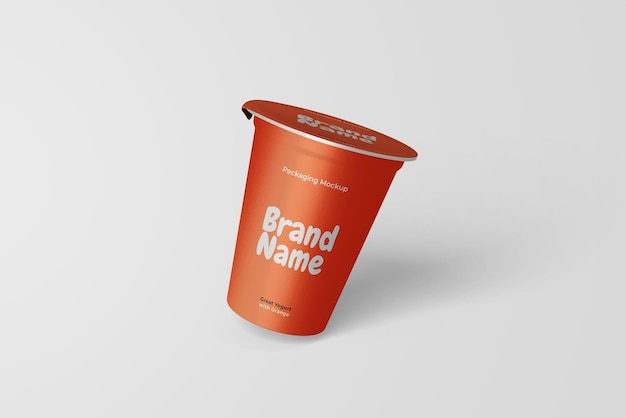 PSD cup yogurt psd mockup