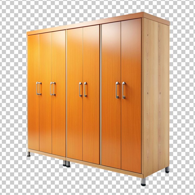 PSD cupboard in pos commercial center with wooden orange