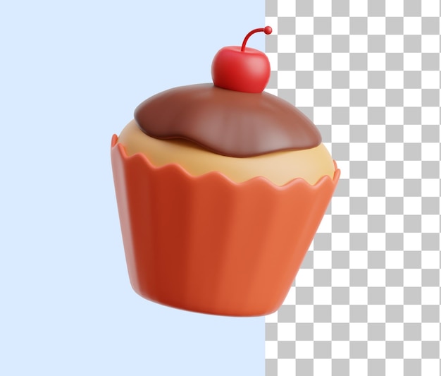 Cupcake icona 3d