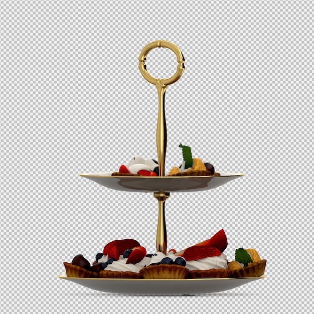 カップケーキ3 D分離レンダリング