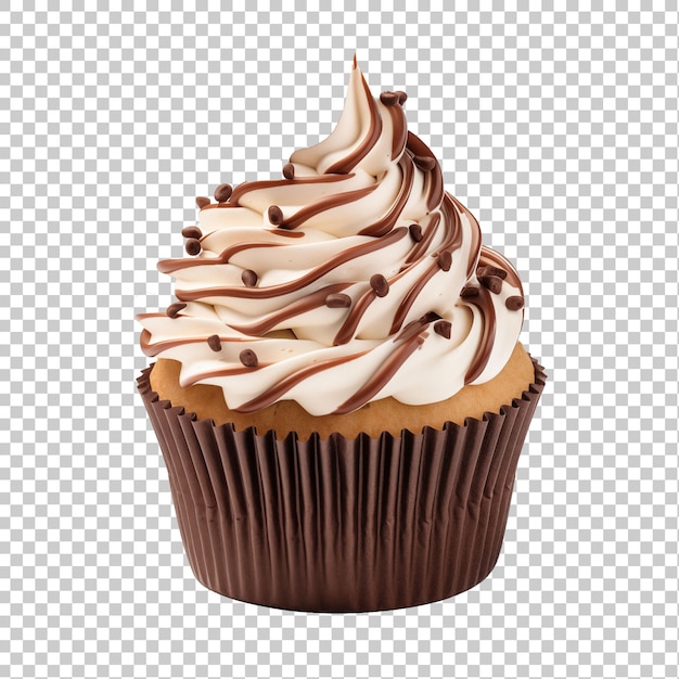 PSD cupcake isolated on a transparent background clipping path