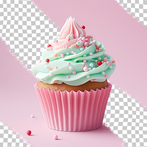 Cupcake square on transparent background