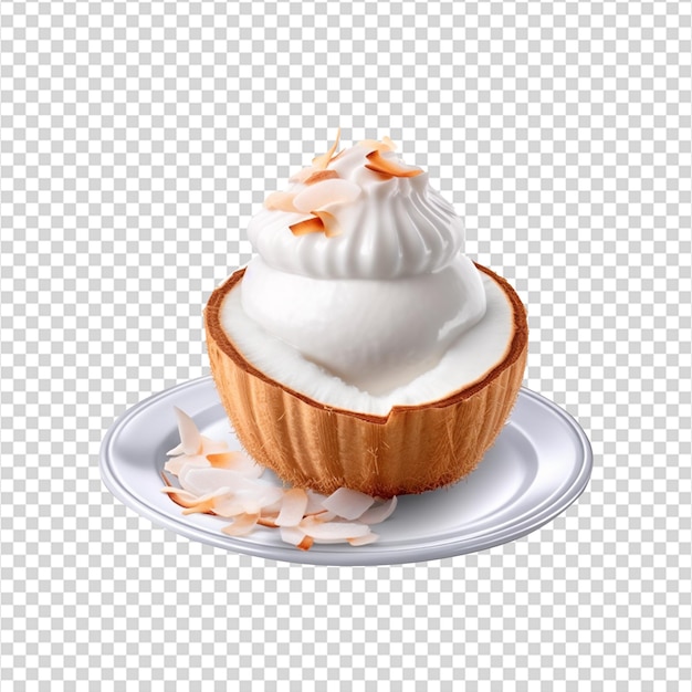 PSD cupcake transparent white background
