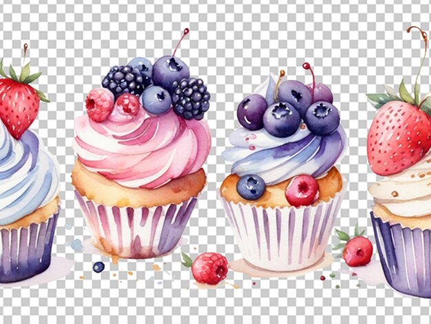 PSD cupcake con glassa rosa e spruzzo colorato