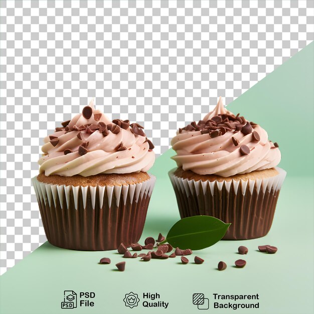 PSD cupcakes with cream isolated on transparent background include png file