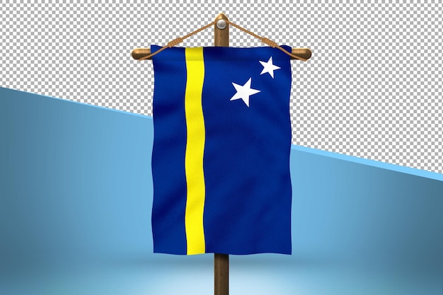 Curacao hang flag design background