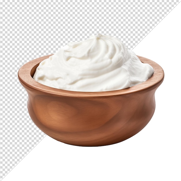 PSD curd in wooden bowl psd transparent image