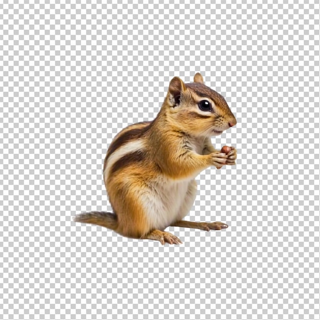 PSD curious chipmunk on a transparent background