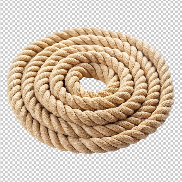 PSD curly rope on transparent background