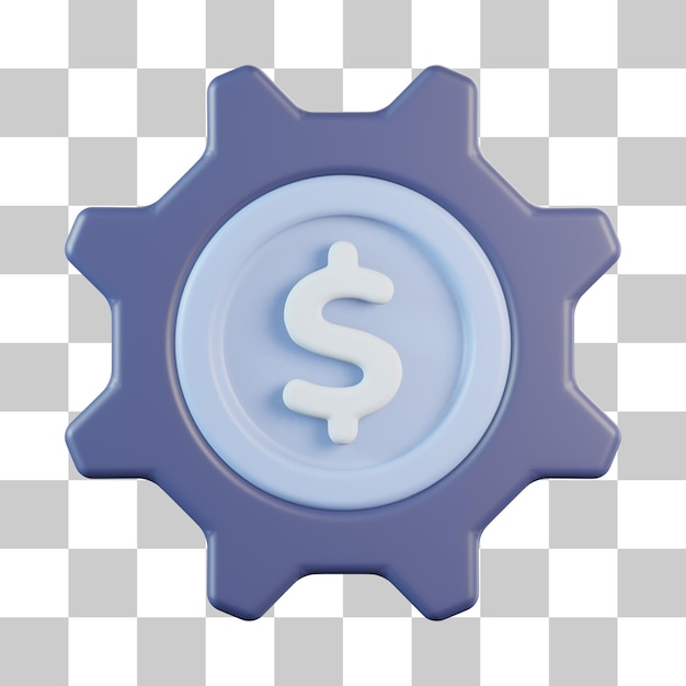 Currency configuration 3d icon